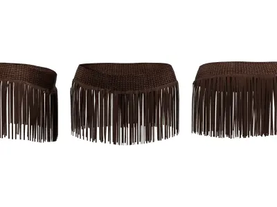 Fringe Skirt Coverup Low-poly 3D model