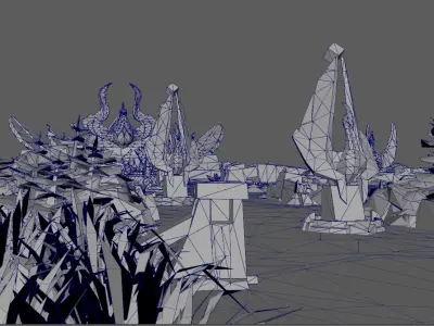 Summoner Canyon League of Legends King of Glory Map Low-poly 3D model