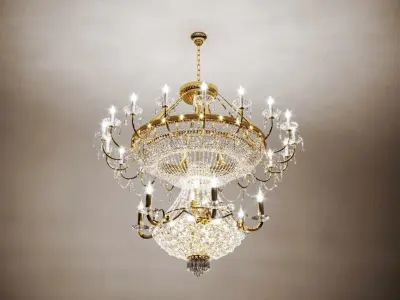  lyustra chandelier classic ready to use   Low-poly 3D model