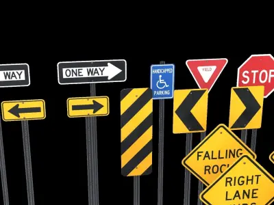 Street Signs Collection 3D model