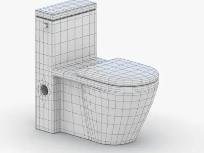 1533 - Toilet Low-poly 3D model