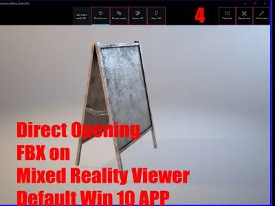 Sidewalk chalkboard- PBR  Game-Ready Low-poly 3D model