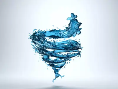 Chicken Vortex Liquid Sculpture 3D model 3D model