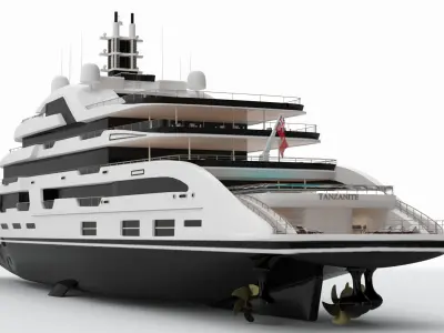 Tanzanite Superyacht 3D model