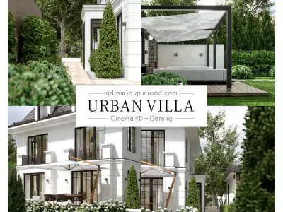 Urban Villa for Cinema 4D and Corona 3D model