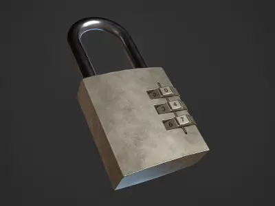Code Lock Low-poly 3D model