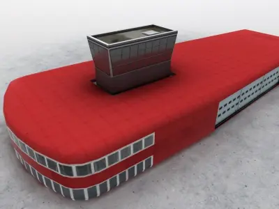 LFMN Fire Station Low-poly 3D model