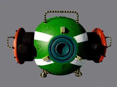 Armed Tactical Robot Drone  Dual Gun Combat Model 3D model