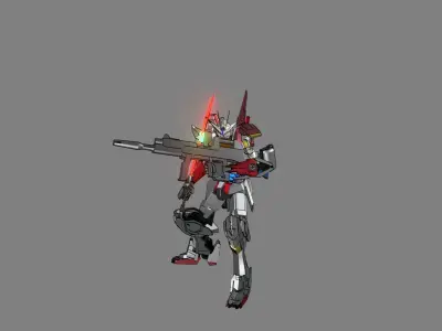 Attacker Gundam 15 3D model