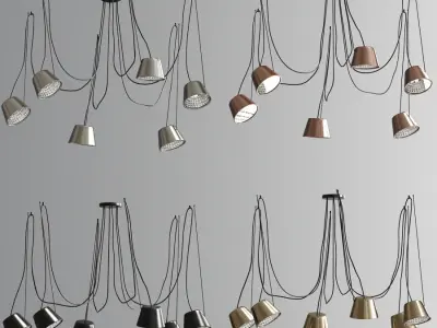 Ole Sento Multiple Pendant Lamp 3D model