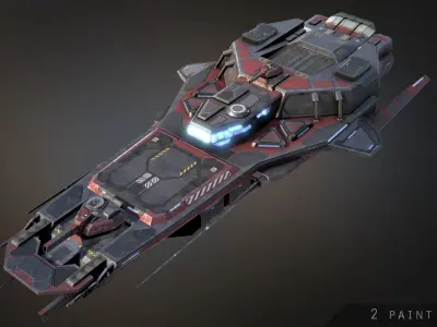 Praetor Gunship Low-poly 3D model