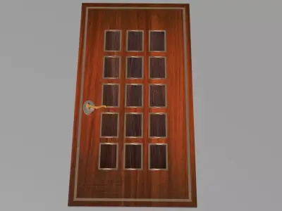 Room door 3D model  Low-poly 3D model