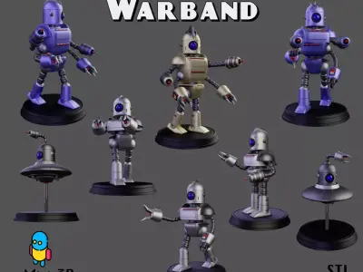 Invader Robots Wardband 3D Model Pack