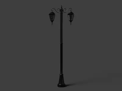 street lamp Low-poly 3D model 43