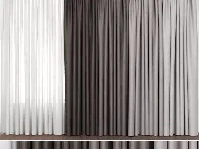Curtain 001 3D model buy
