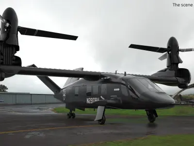  Bell V-280 Vertical Lift Combat Vehicle Flying Black 