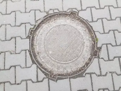 3DF Zephyr - Sewer Hatch type 8 Low-poly 3D model