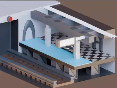 Metro stylized Free low-poly 3D model