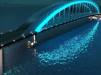 Bridge Model - Vray 3D model