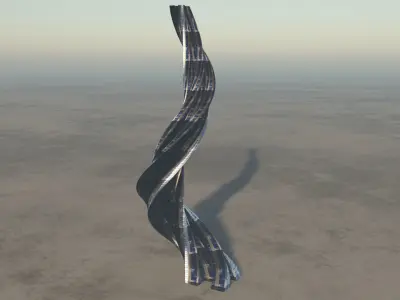 Spiral tower 3D model