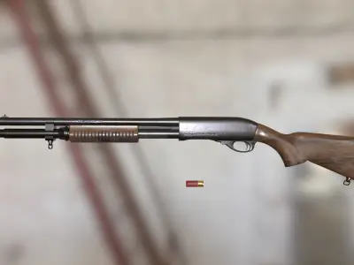Remington 870 - Shotgun Low-poly 3D model