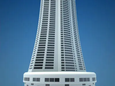 8 Skyscrapers 1 tall building 3D model