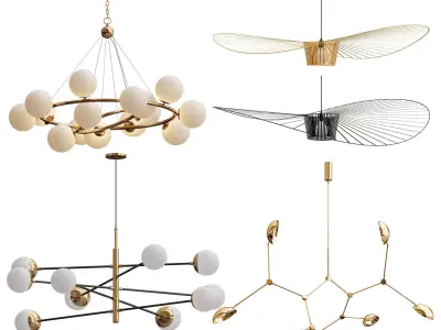 Collection of Minimalist Chandelier 3D model