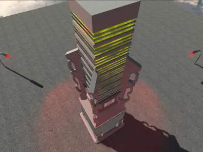 Sci-Fi Building 7 Low-poly 3D model