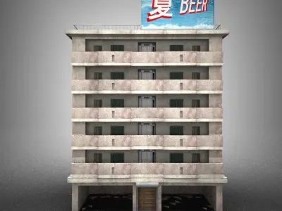 Japan building 16 model in Lightwave 3D 3D model