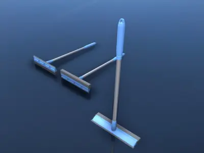 Blue Hand Window Squeegee Tool - Glass Cleaner Low-poly 3D model