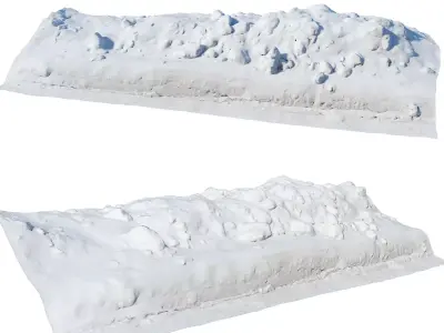 Ultra realistic a Pile v2 of snow 3D model
