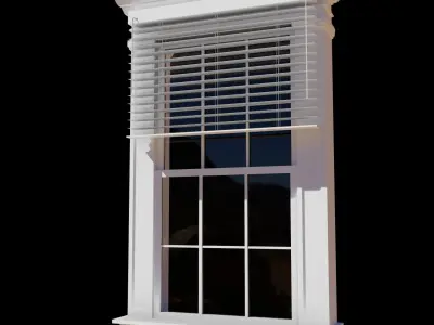 Victorian Window 3D Model Low-poly 3D model