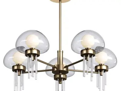 Ceiling chandelier on a rod Lussole GREENSBORO Low-poly 3D model