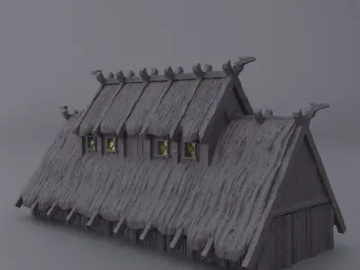 Viking Meadhouse Tabletop Terrain 28 mm 3D print model