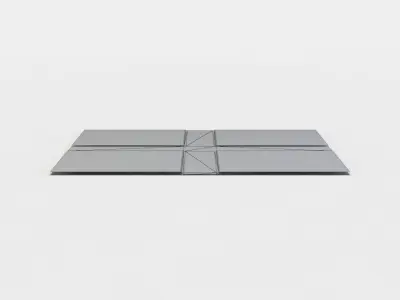 Road crossing Low-poly 3D model