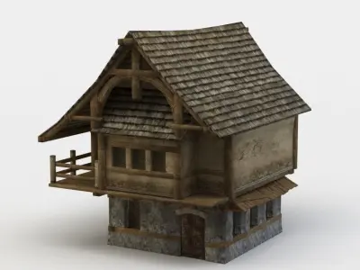 Fantasy house Low-poly 3D model buy