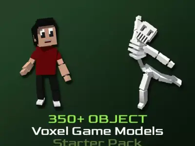 Voxel Game Models - Starter Pack 3D model