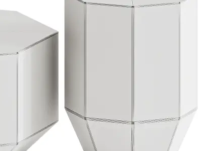 Snoc Gemma Pike Cement Garden Side table 3D model
