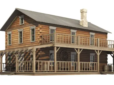  Detailed Western Buildings Bundle 