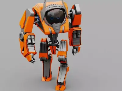 Battle Droid rigged 3D model