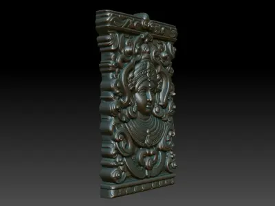 Indian Temple Wall basrelief 08 240613 3D print model