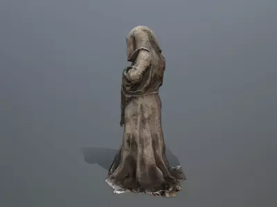 old statue  Low-poly 3D model order
