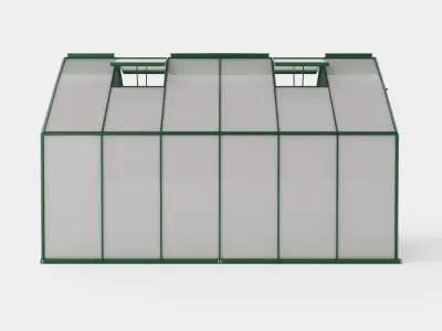 Greenhouse Merkur 9900 Glass Green Low-poly 3D model