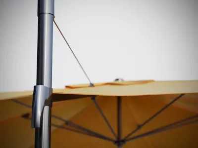 Big street umbrella Low-poly 3D model