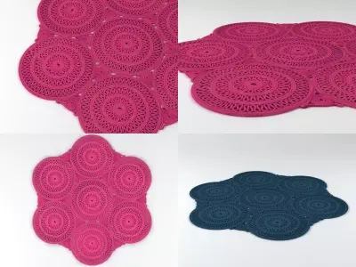 Shang crocheted placemats - 3D model