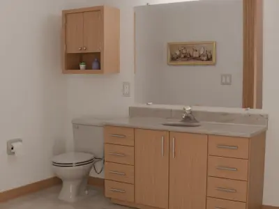 Bathroom Wall Cabinet Storage Low-poly 3D model