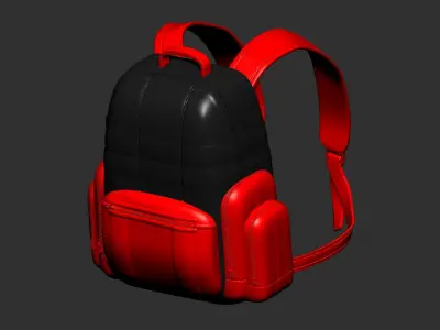 backpack high poly sculpt 3d printable ver 7 3D model 3D model 3D model