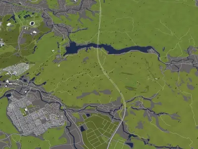 Kobe Japan 50x50km 3D model