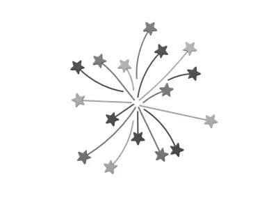 Fireworks Star Style Icon V1 005 Low-poly 3D model