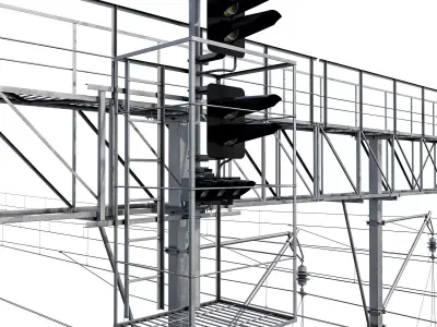 Railway contact network support pack 3 3D model